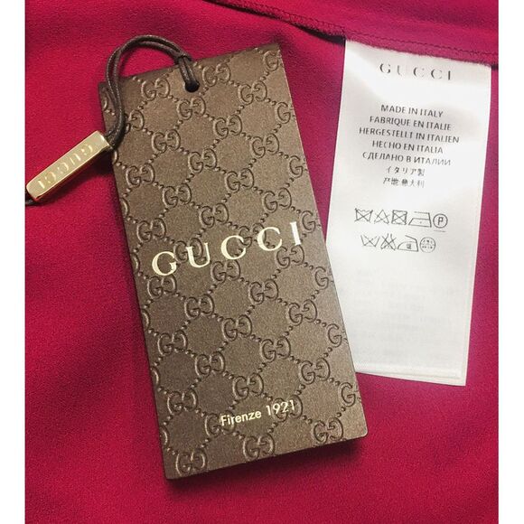 Gucci Womens Silk-Crepe Dress US 0 / UK 4 / IT 36 Petunia - Picture 7 of 8